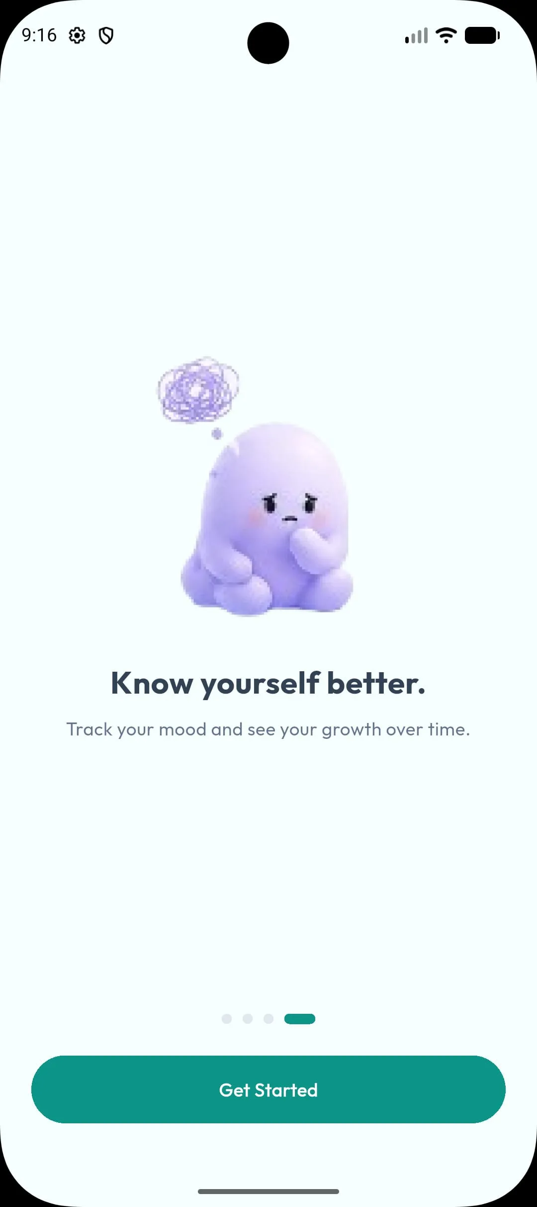 The MentMate onboarding screen